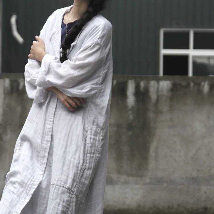 

Simple design texture skin-friendly cardigan big shirt spring and autumn super comfortable baby cotton loose jacket fashion casu