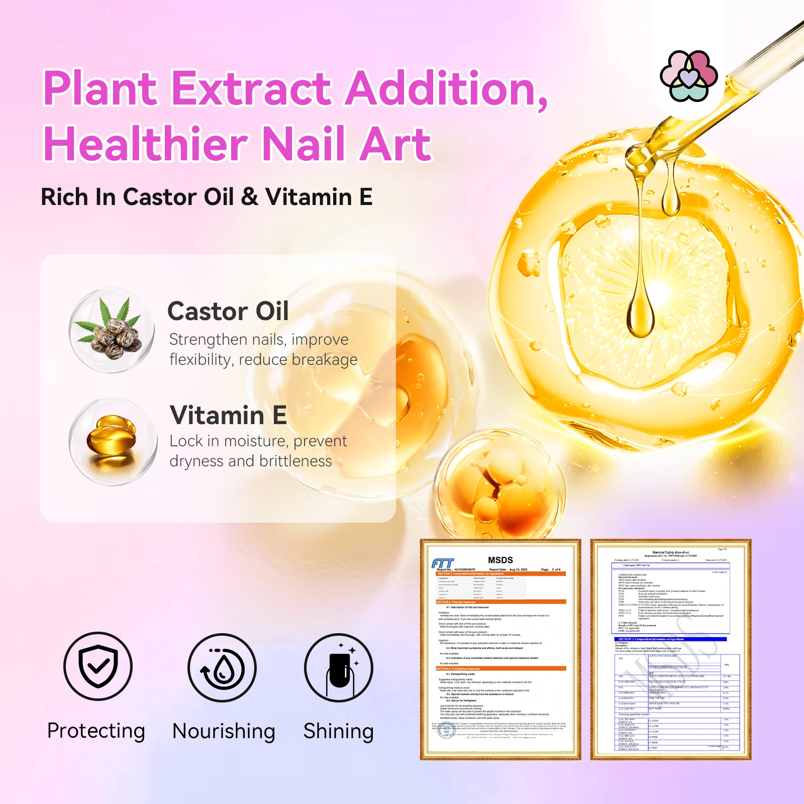 ยาทาเล็บเจล SAVILAND 15 มล. สีม่วงกลิตเตอร์แบบแม่เหล็กสะท้อนแสง พร้อมน้ำมันละหุ่ง สำหรับทำเล็บเองที่บ้านหรือร้านเสริมสวย