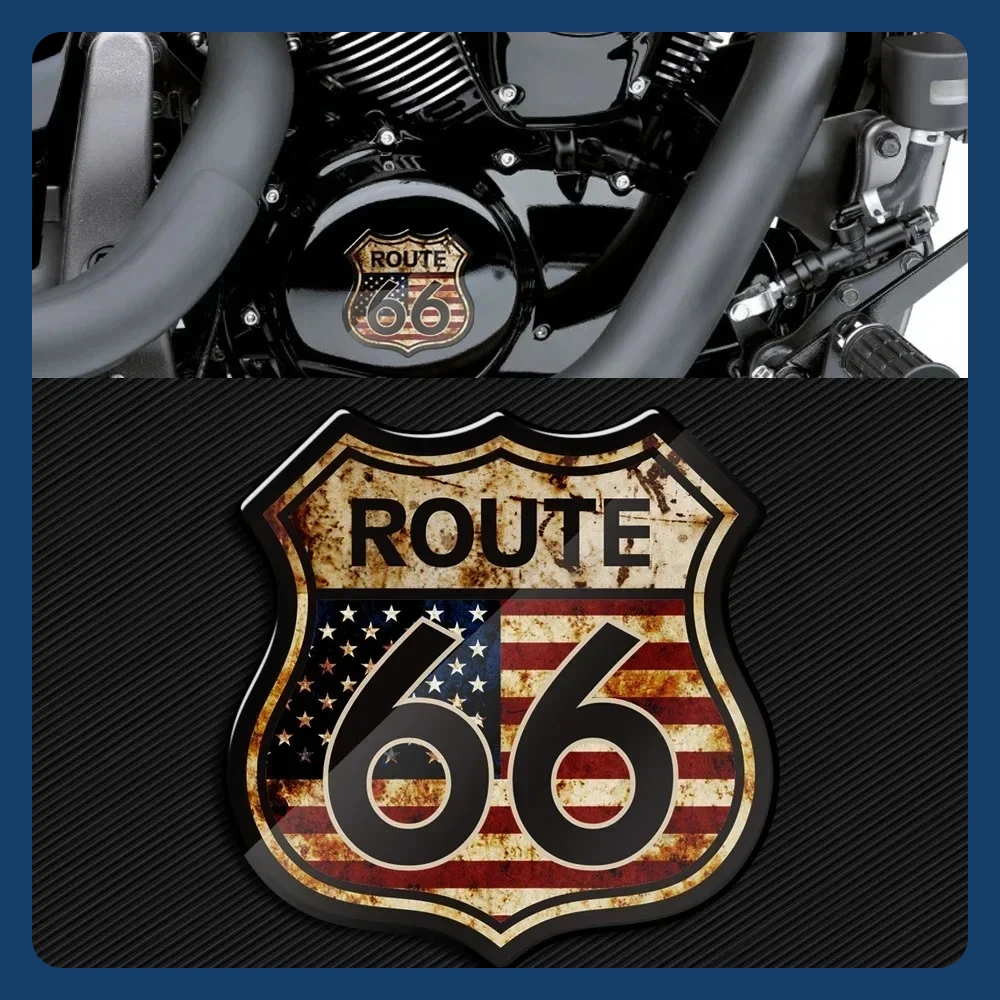 

For Harley Indian Motorbike 3D Motorcycle Decals US The Historic Route 66 Stickers Fit