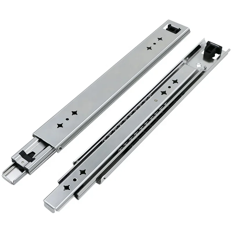 115kg Load Heavy Duty Ball Bearing Slide 26 Inches 3 Section Stainless Steel Drawer Runner for Tool Cabinet/Industrial Furniture