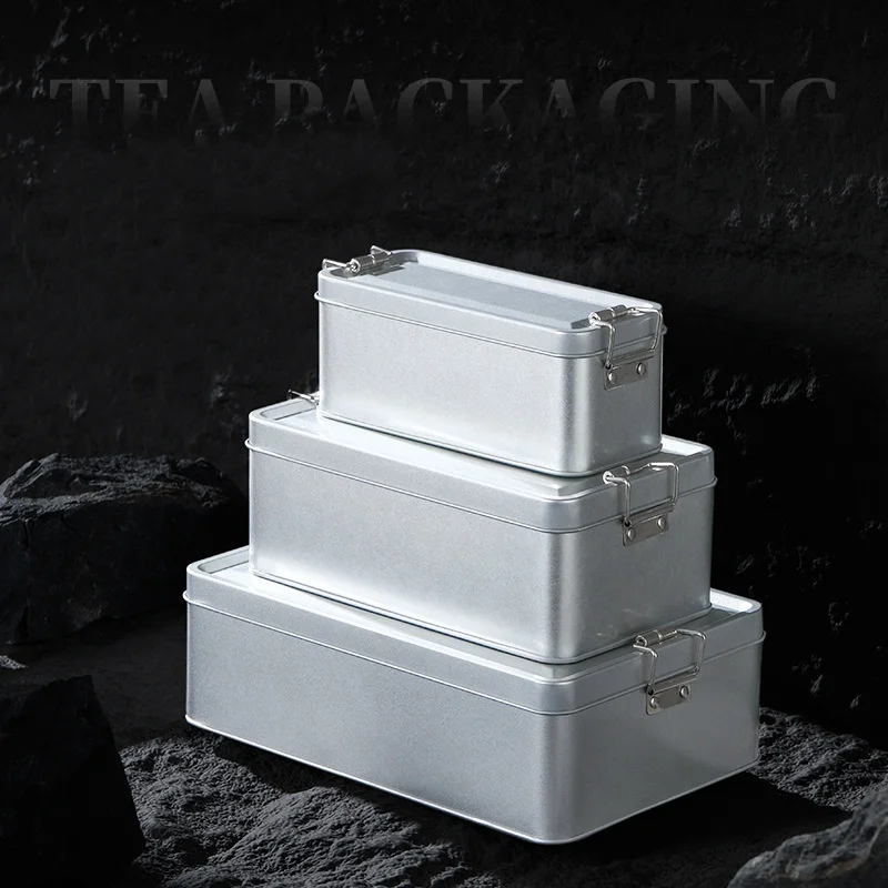 

New Tin Box Metal Tin Jars Iron Tea Box Cookies Case Small Things Storage Boxes Bins Biscuit Container Candy Chocolate Organizer