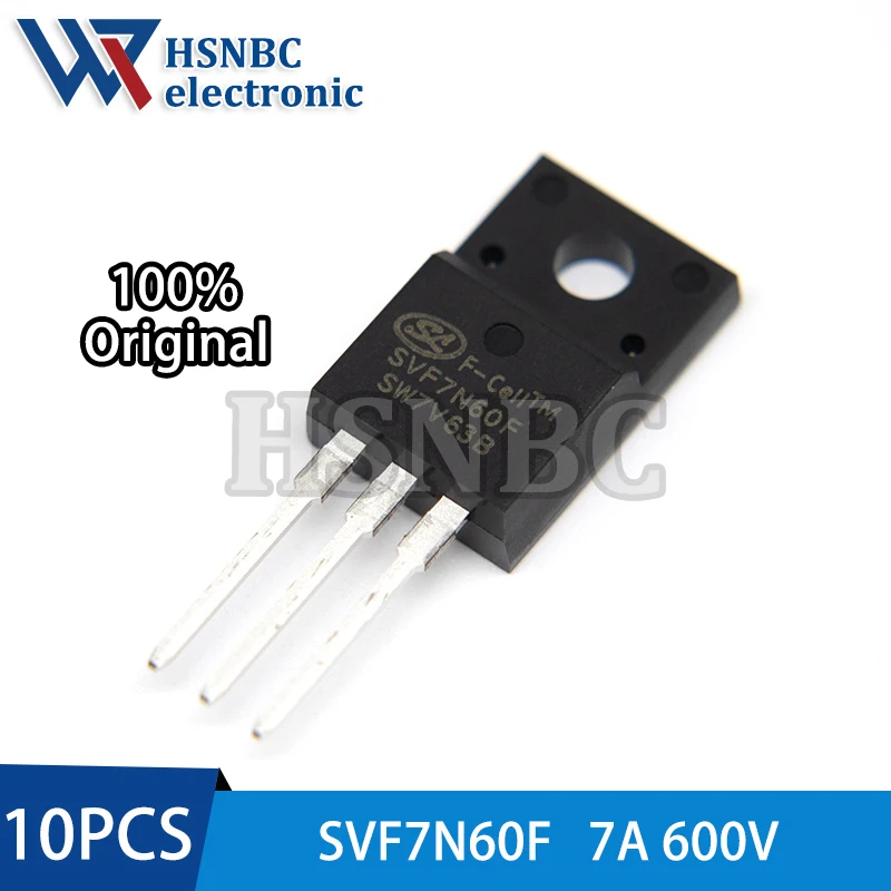10PCS SVF7N60F 7N60 SVF7N60 TO-220F 7A 600V N-channel Power MOSFET Transistor 100% New Original