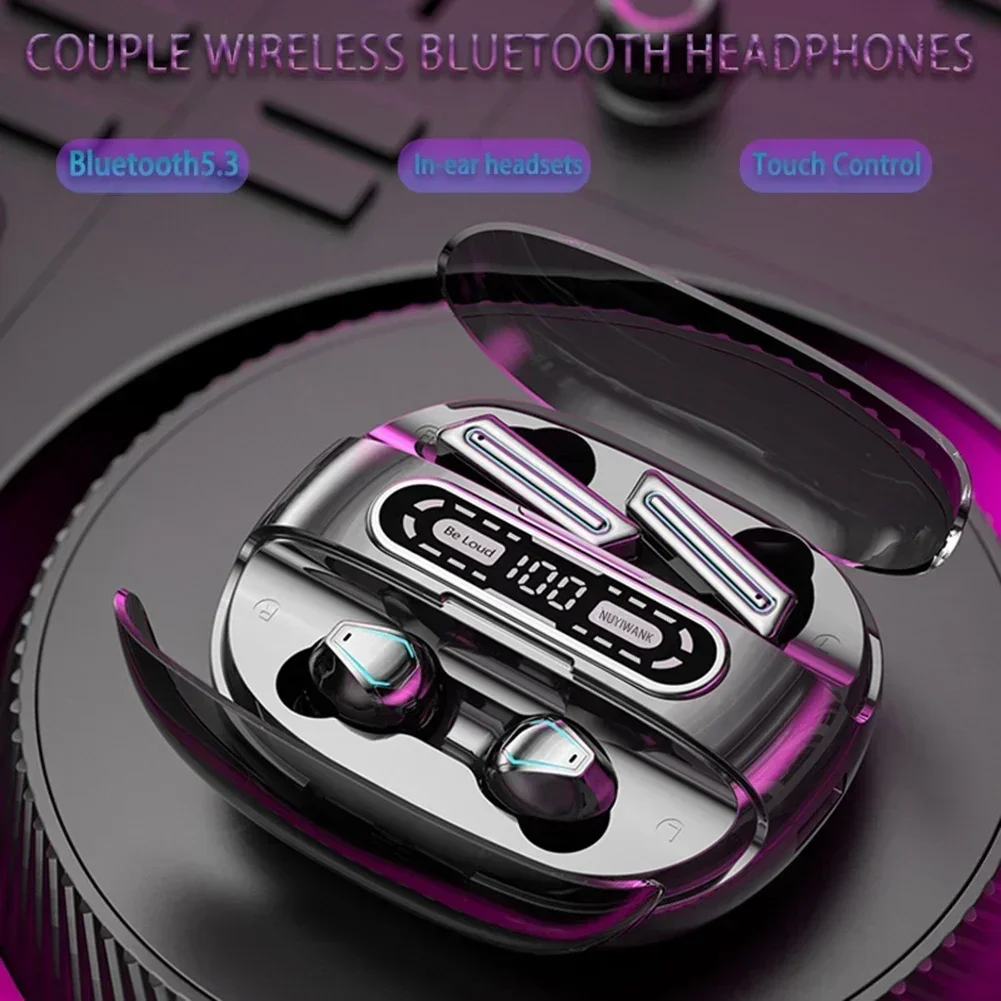 

M56 4 Headphones For Cell Couple Wireless Earbuds Power Display Phone Computer Laptop Gaming Earphones With Charging Case