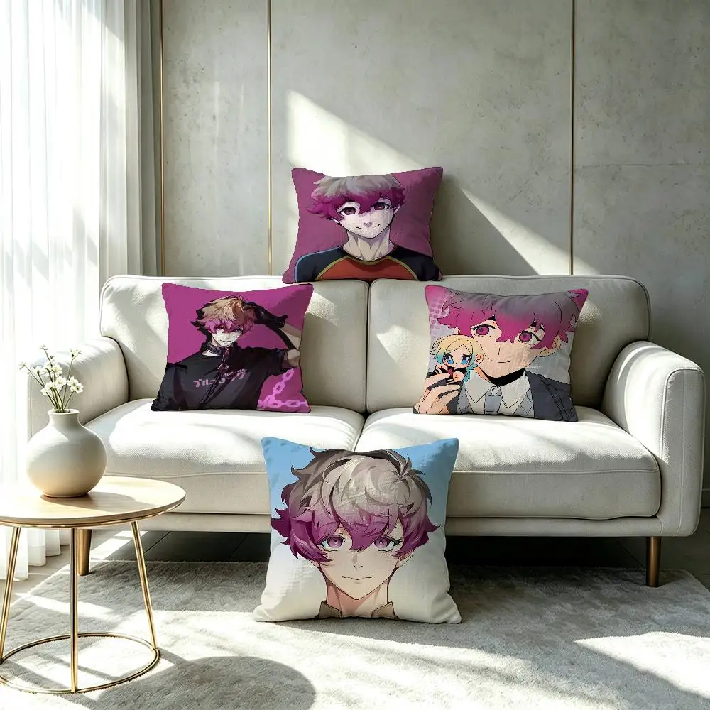Anime Alexis-S Ness Con Merch Double-sided printed pillow cover Solid color minimalist pillowcase, fits all bedroom styles