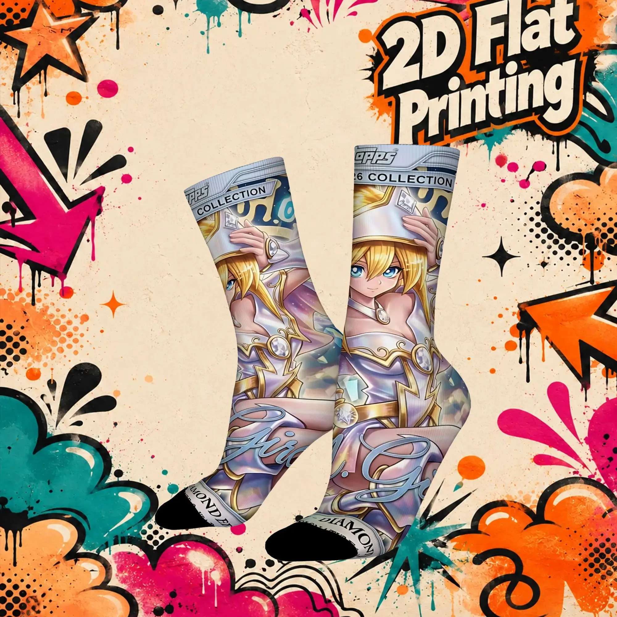 Autumn Winter Vintage YU GI OH Card Meme Crazy Men's compression Socks Unisex  Funny Crew Sock