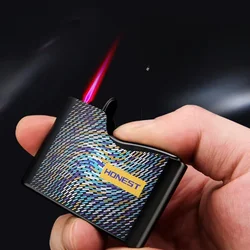 Honest Metal Jet Torch Turbo Lighter  Windproof Red Flame Gas Butane Lighter Cigar Cigarette Lighter Smoking Accessories