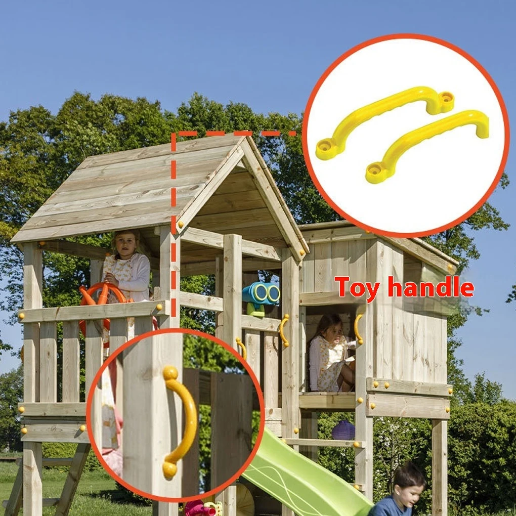 ملحقات ملعب مسرح مقبض إمساك قضبان غرفة اللعب مقابض سلم لصالة الألعاب الرياضية في الفناء الخلفي لبيت الشجرة