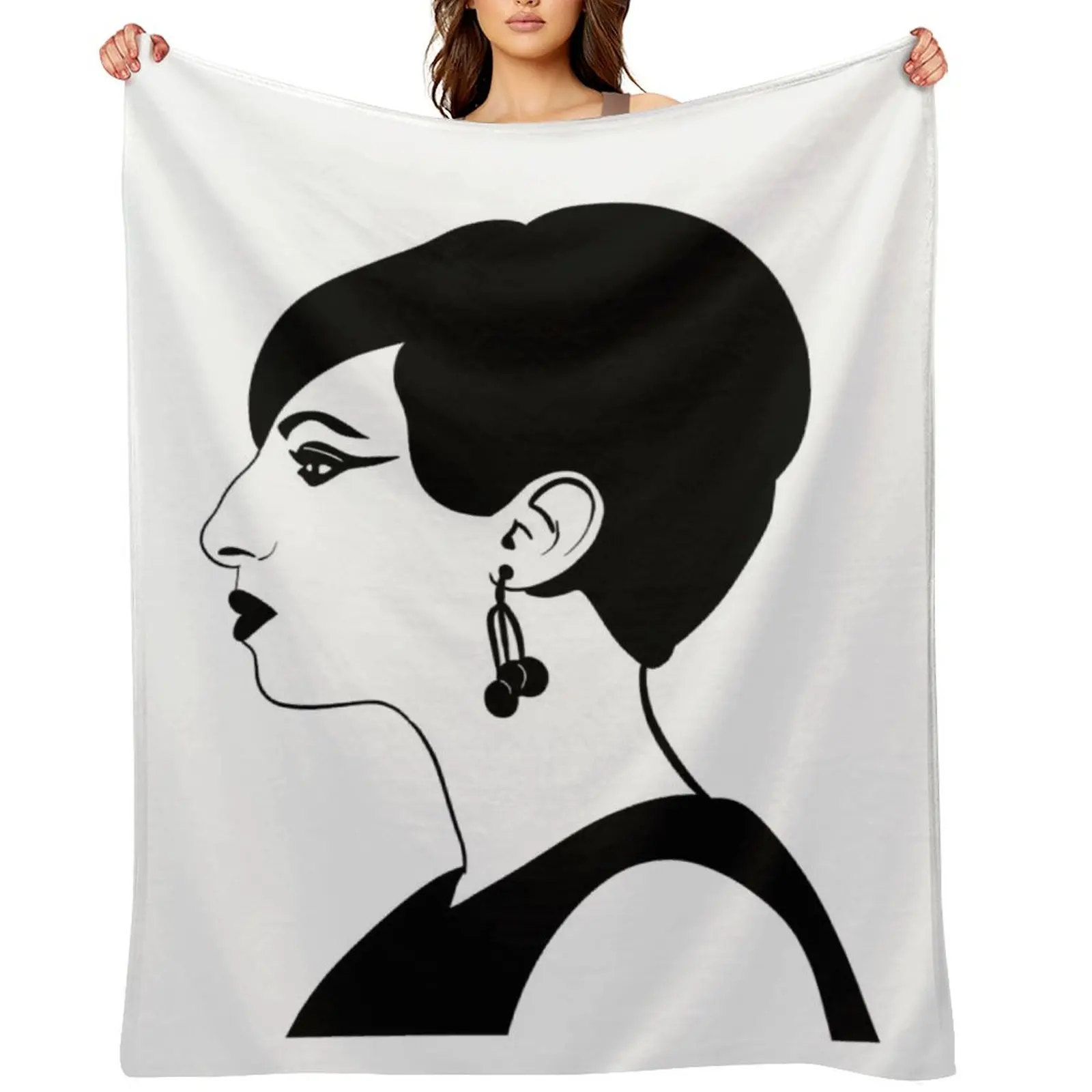 Barbra Streisand Profile Throw Blanket Sofa Throw Comforter Bed Fashionable Tourist Hairy Loose Blankets