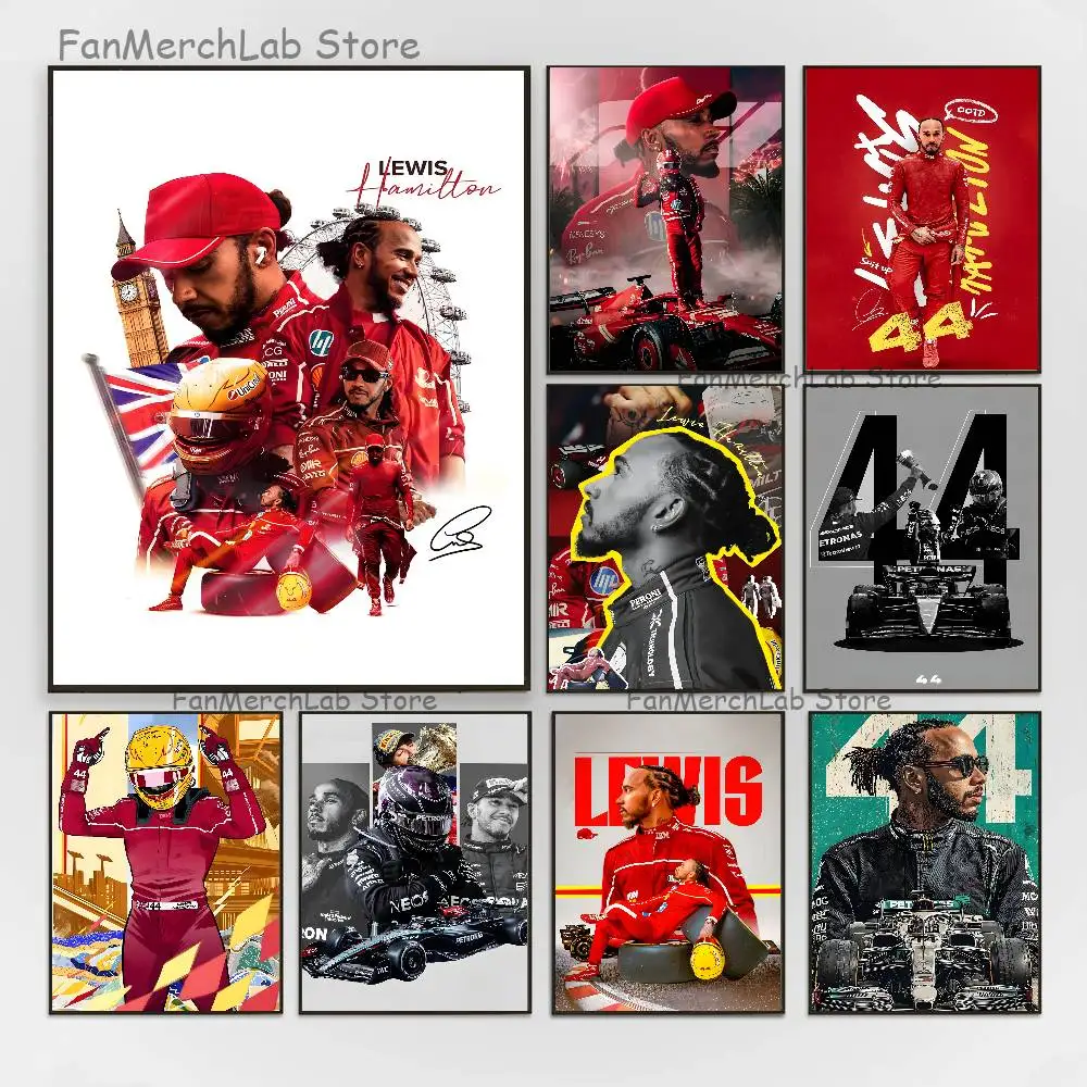 

L-Lewis H-Hamilton-44 Club Bar Paper Vintage Poster Wall Art Painting Bedroom Study Stickers