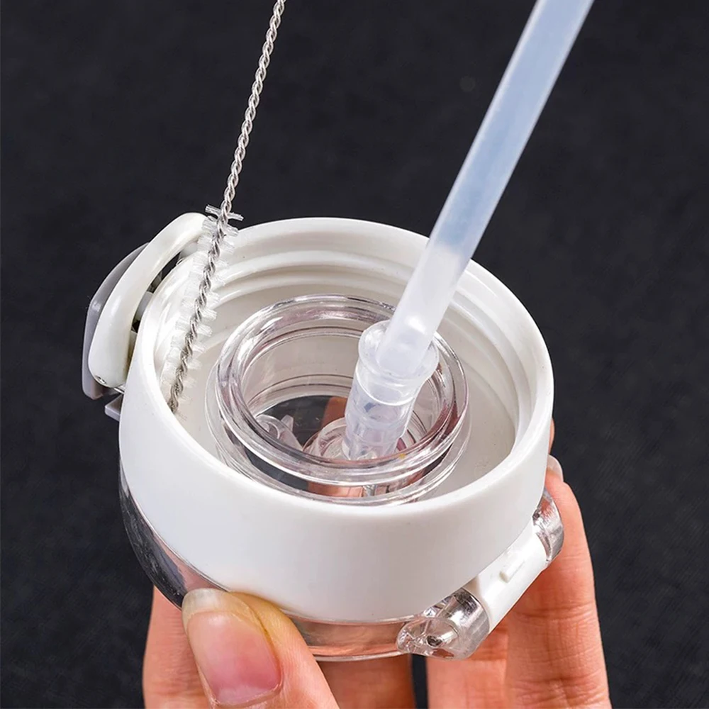 Trinkhalm-Reinigungsbürsten-Set, wiederverwendbarer Rohr-Rohrreiniger, Nylon, Edelstahl, lange Reinigungsbürsten für Babytassenflaschen – Detail 8