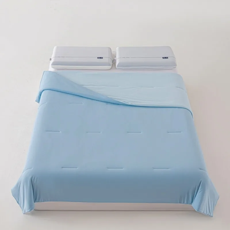 Summer new solid color summer cool air conditioner quilt cool-feeling thin quilt single piece machine washable, no pillow