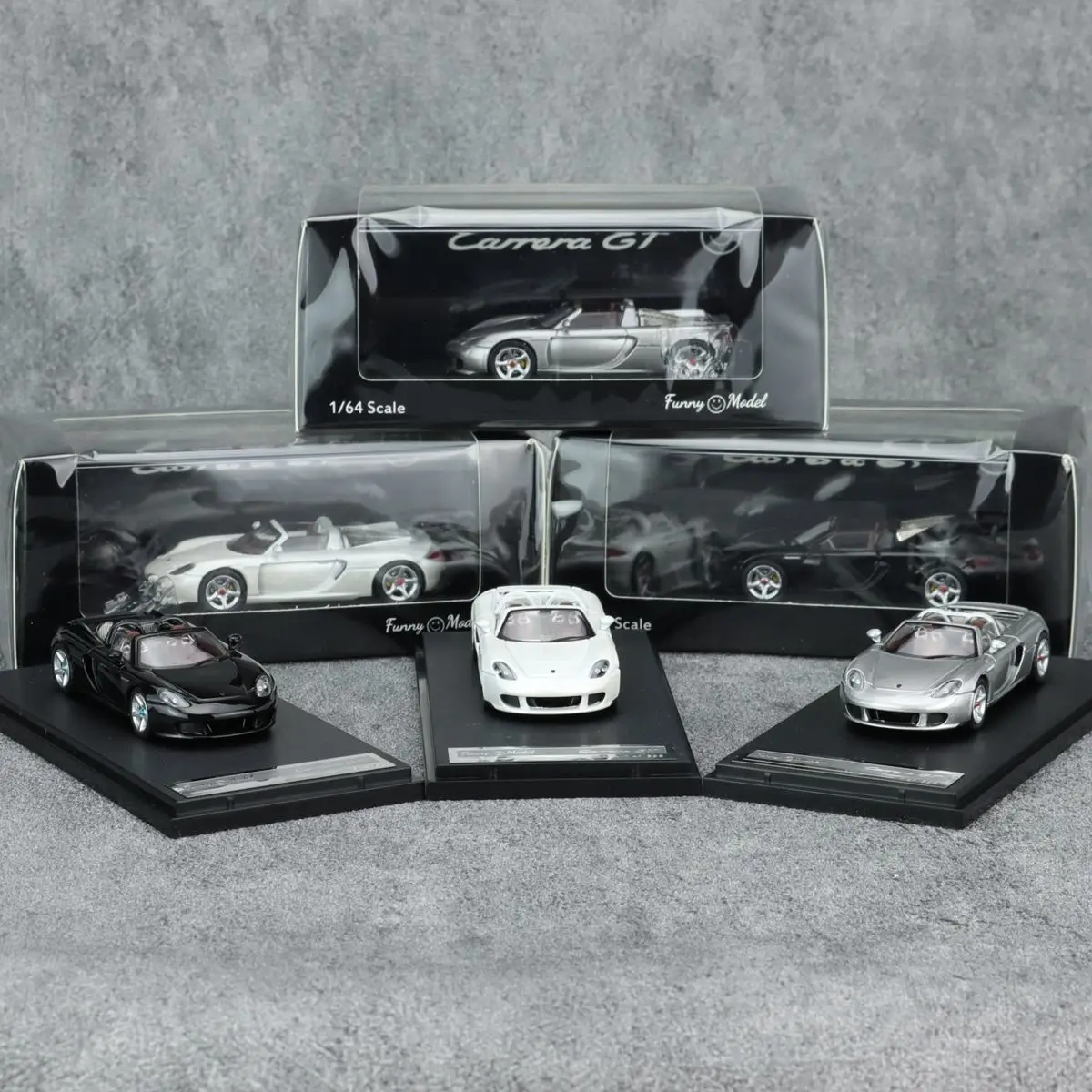 1:64 Porsche Carrera GT Convertible with Open Back Cover Alloy Model