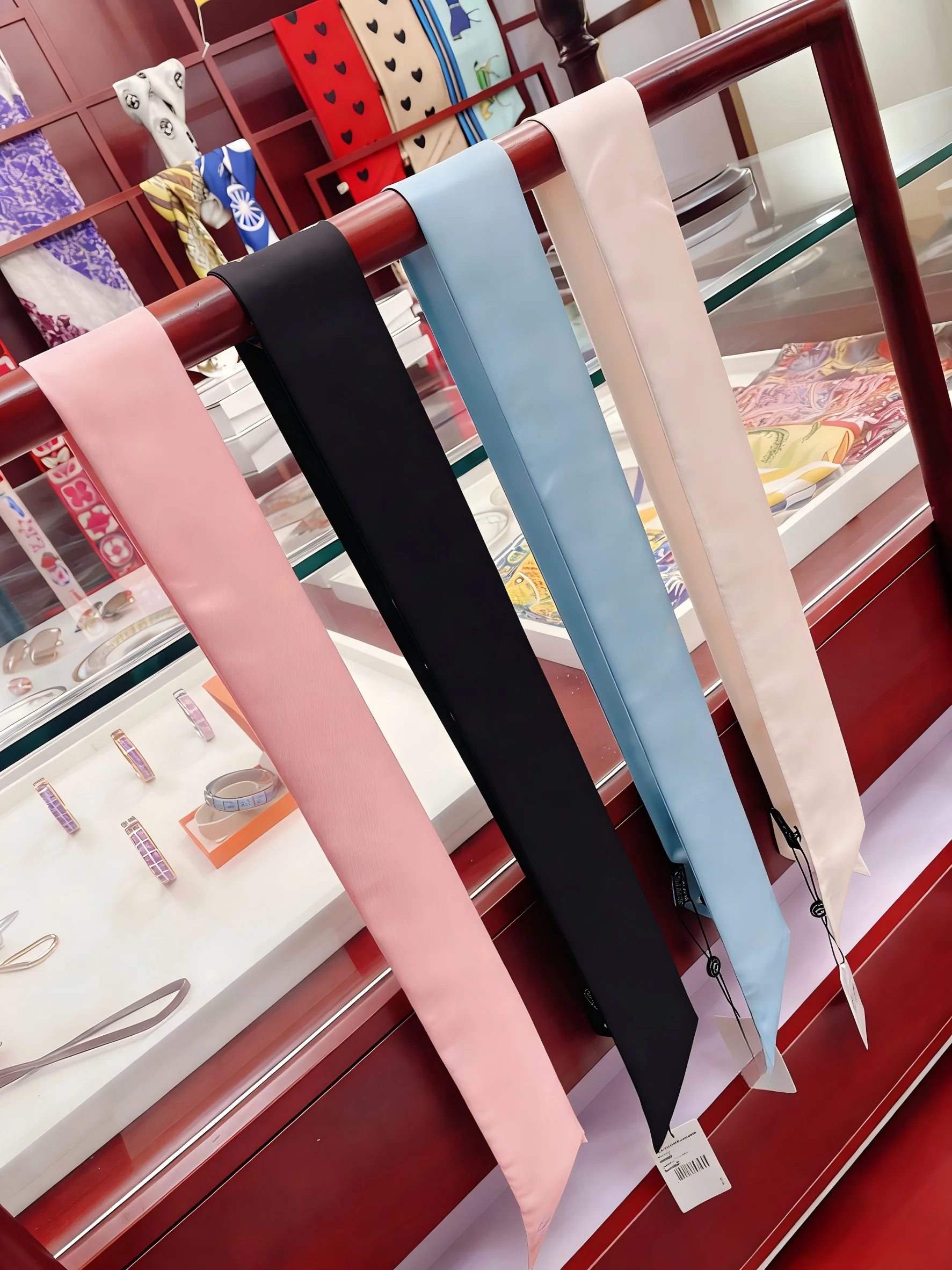 

2026 high-quality hair accessories 100% silk women's ribbon fashionable hot scarf