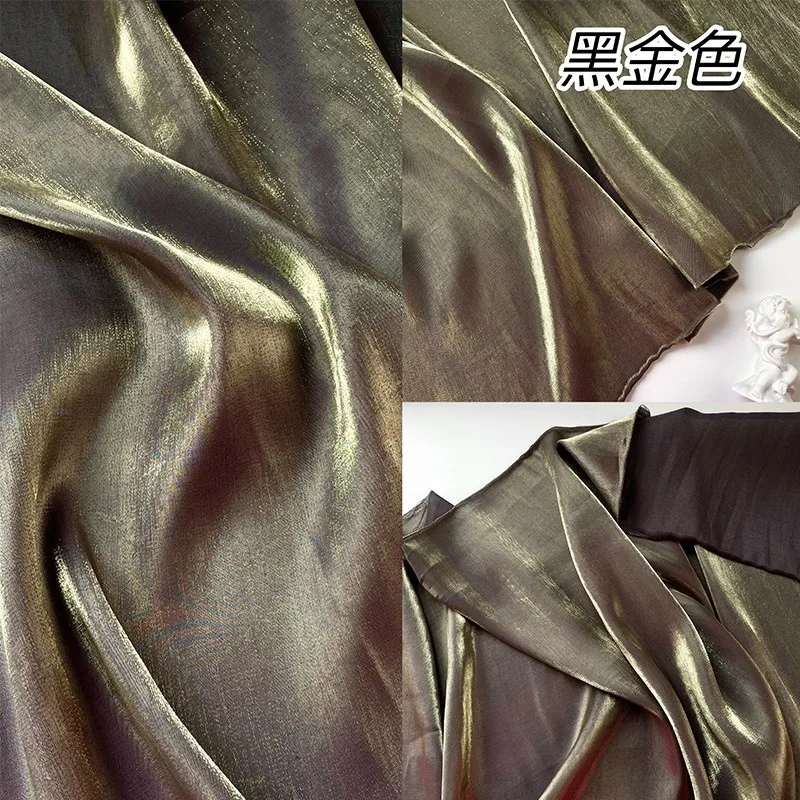 Blue-purple lustrous satin silk linen glass clothing fabric designer background handcrafted