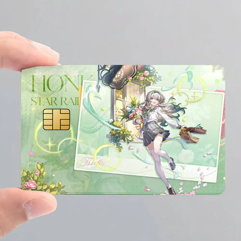 Firefly Game Honkai Star Rail Card Stickers for Bank Access Protective Waterproof Film Cover Sticker Surprise Gift