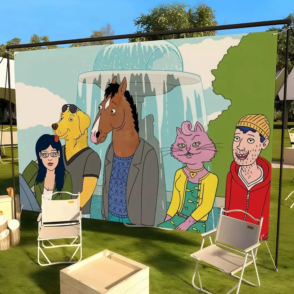 Cartoon B-BoJack H-Horseman flag For Living Room Home Dorm Decor Wall Outdoor Camping Party Banner Gifts