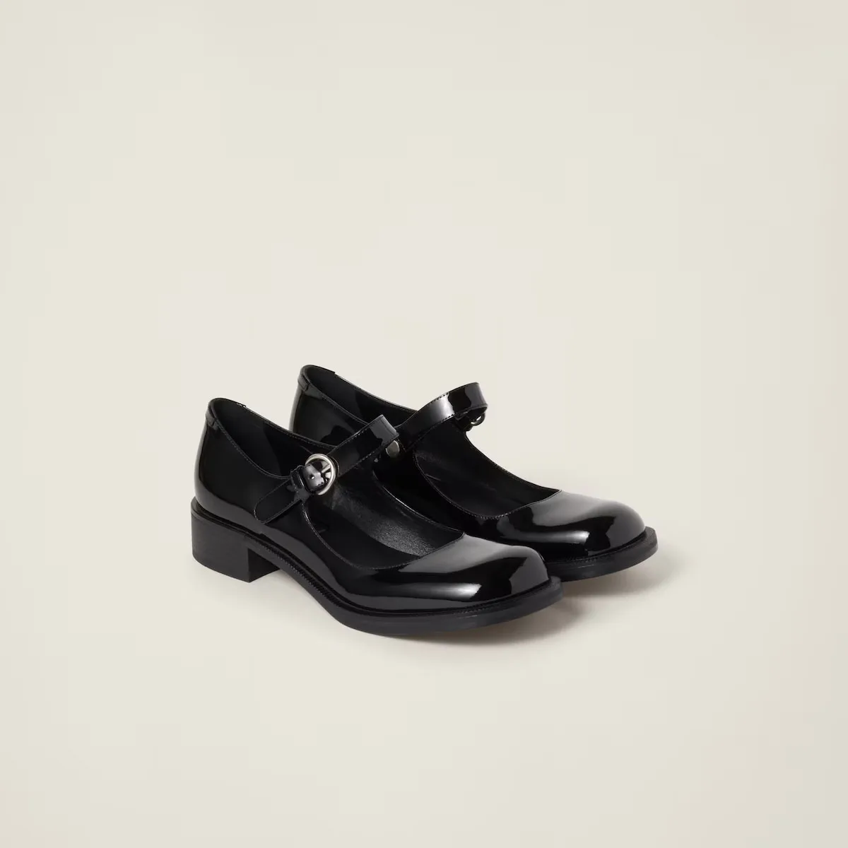 

Women's Calfskin Genuine Leather Mary Jane Shoes Black