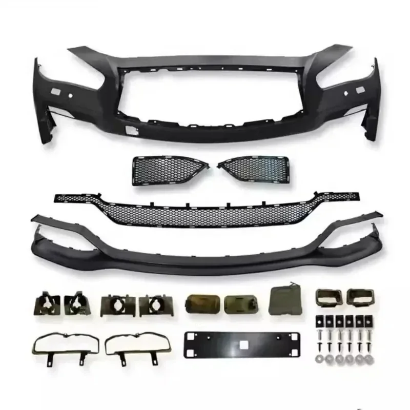 Styling Hot Selling Q50 Front Rear Bumper Grille Fog Frame Lip Exterior Body Parts Mods 6