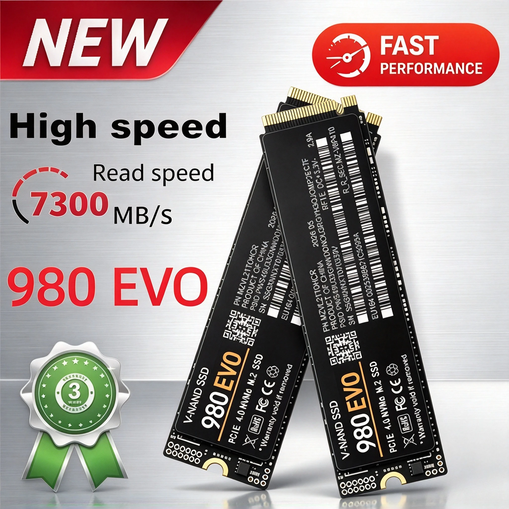 Internal Solid State Drive 980 EVO M.2 2280 NVMe SSD 7300MB/s TLC 3D NAND 500GB-4TB For PS5 Gaming Laptop PC Desktop Storage SSD