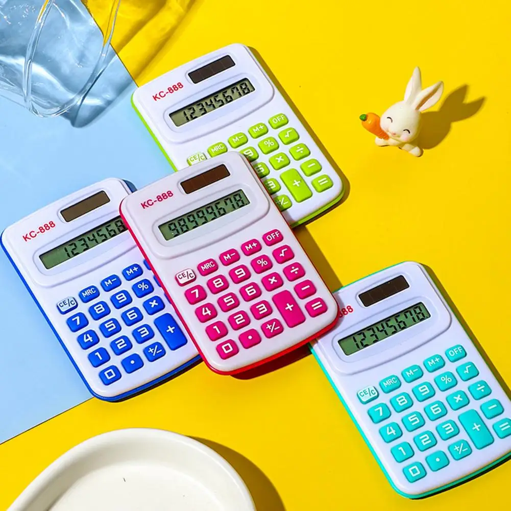 Pocket Calculator  Creative Kids Cartoon 8 Digits Mini Electronic Calculator  Battery Powered Mini Calculator