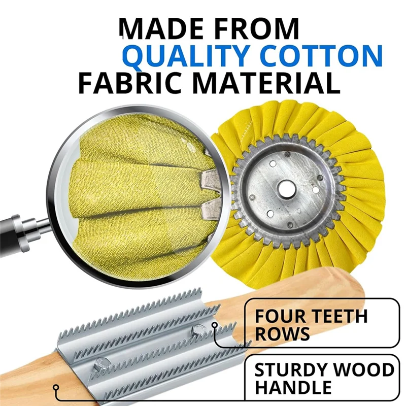 

AT19-7PCS 8 Inch Polishing Kit Airway Buffing Wheels For Metal Rim Shine Restoration Grinder Compatible Wheel Polisher