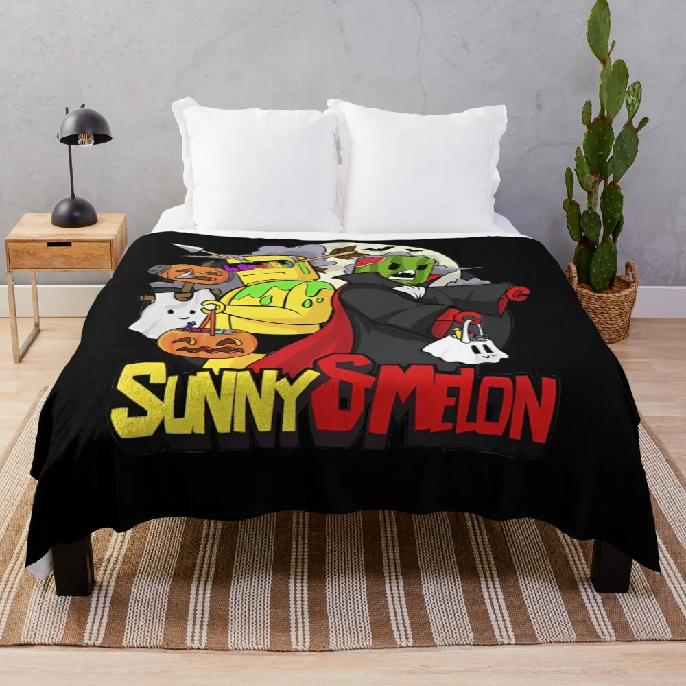

sunny and melon merch Throw Blanket warm winter Luxury Thicken Plaid Fashion Sofas Blankets
