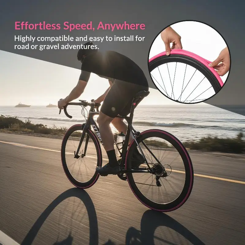 700c Tpu Inner Tube 700Cx23-32C Road Gravel Bike Plastic Valve & Removable Metal Valve Core External Thread Tube Bicycle Tire view 5