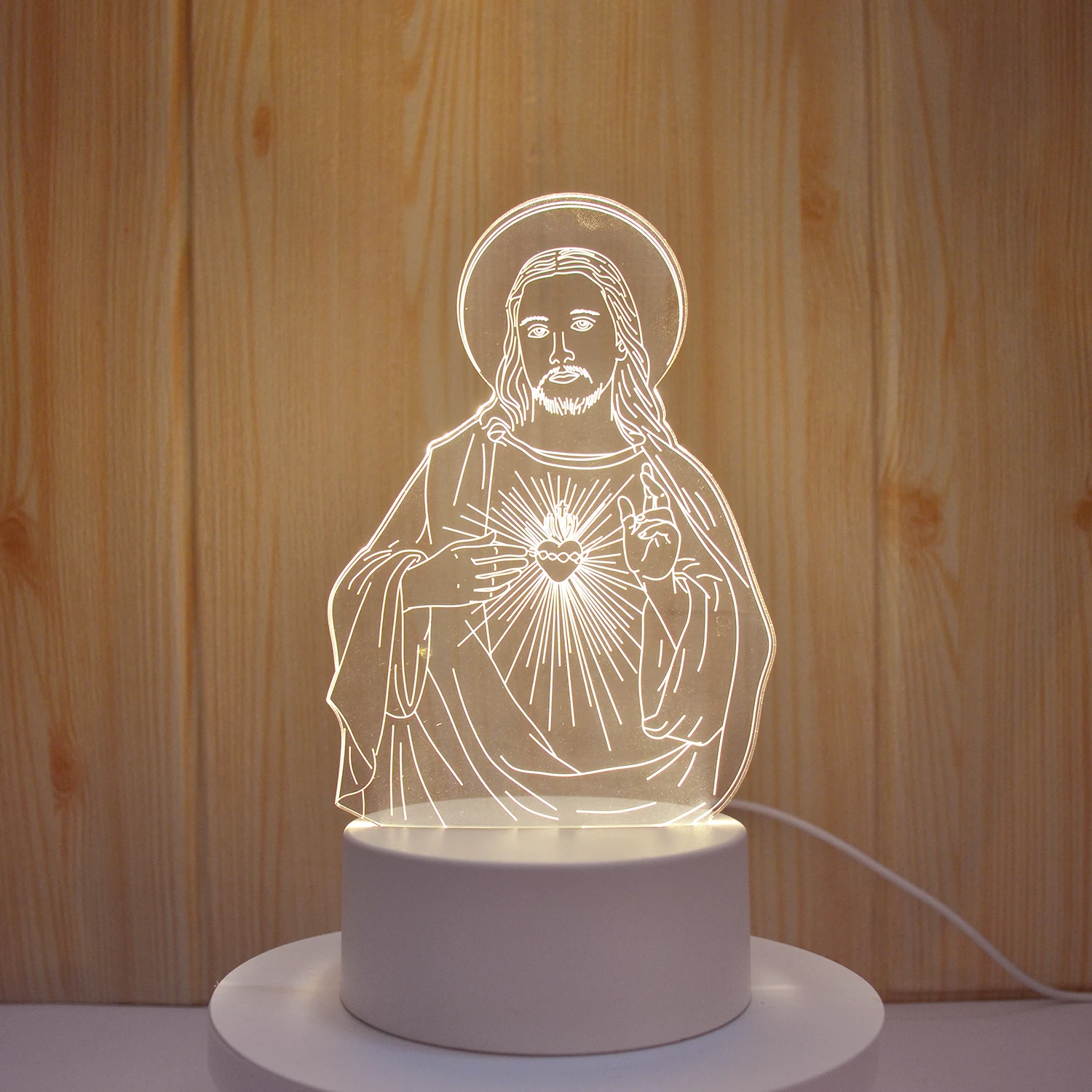 クリエイティブ 3D LED ナイトライトイエスイリュージョンナイトランプ 3D 小型ナイトライトドロップシッピング調達