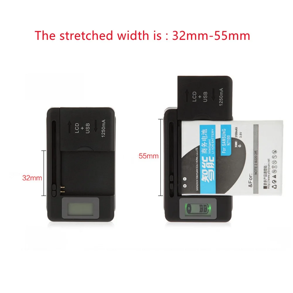 Travel Home Universal Charger with LCD Multifunctional Mobile Phone Battery Portable Charger with LCD Battery Display Screen