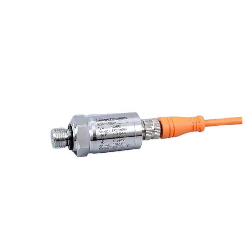 M12 industrial plug-in fully welded IP67 rubber punching anti-seismic anti-condensation pressure transmitter sensor 4-20MA