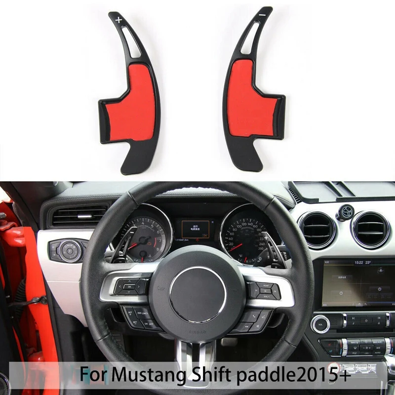 Car Paddle -Shifter Extension,Steering Wheel -Shift Paddle Shifter Extension Decorative For Ford Mustang 2015-2019