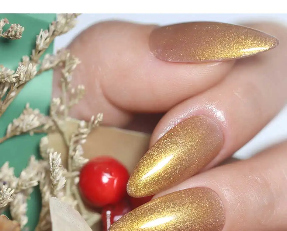 Clou Beaute Irisierender Perleffekt Glitzer-Farbgel Nagellack Auroras UV-Gel Lack Semi-Permanente Maniküre Fadenschale – Detail 15