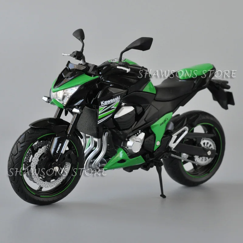 1:12 Scale Diecast Motorcycle Model Toys Kawasaki Z800 Sport Bike Miniature Replica