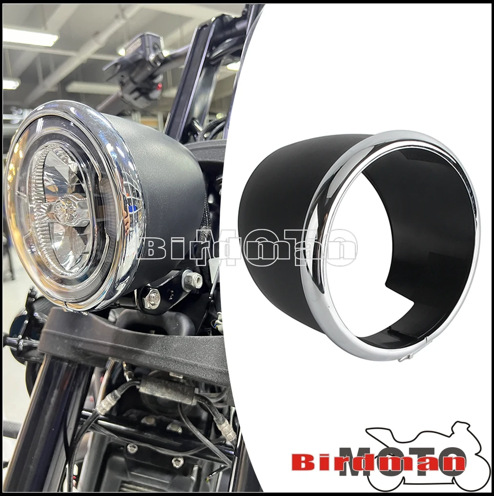 FXLRS Headlight Trim Ring/ Shroud Kit Motorcycle Headlamp Housing For Harley Softail Low Rider S 114 117 FXLRS 2020-2024 MEB7231