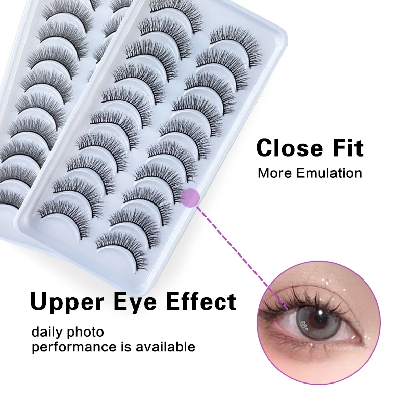 10 Pairs Eyelash 3D Natural Mink False Eyelashes Makeup Fake Eye Lashes Faux Cilios Maquillaje Make Up Tools Wholesale