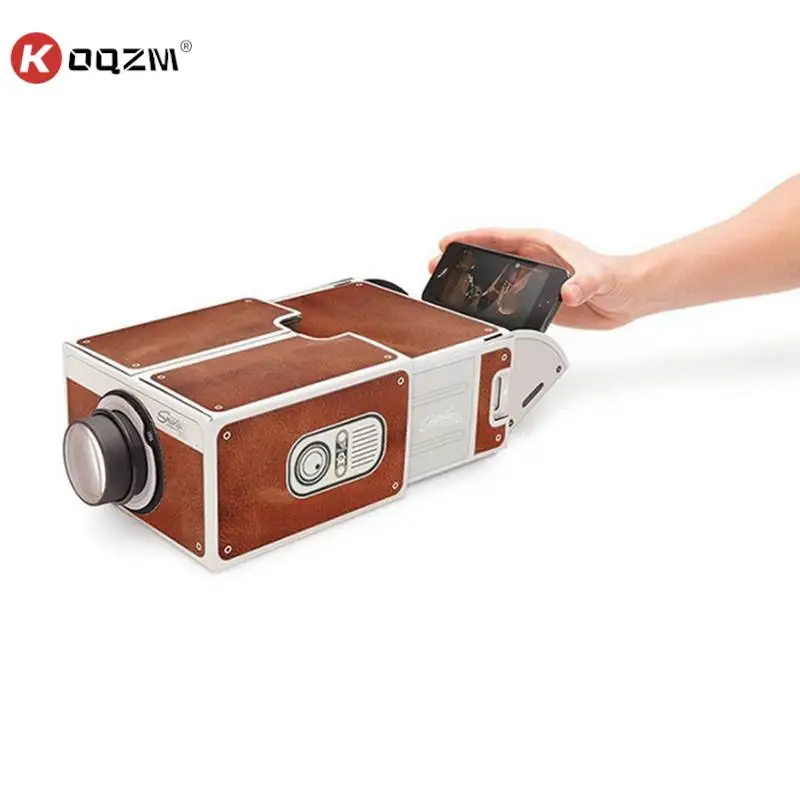 

3D проектор DIY, картонный мини-проектор для смартфона, регулируемый проектор, портативные аксессуары для кинотеатра