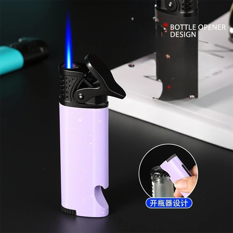New Portable Direct Punch Windproof Gas Lighter Multifunctional Bottle Opener Cigarette Lighter High Value Gifts Wholesale