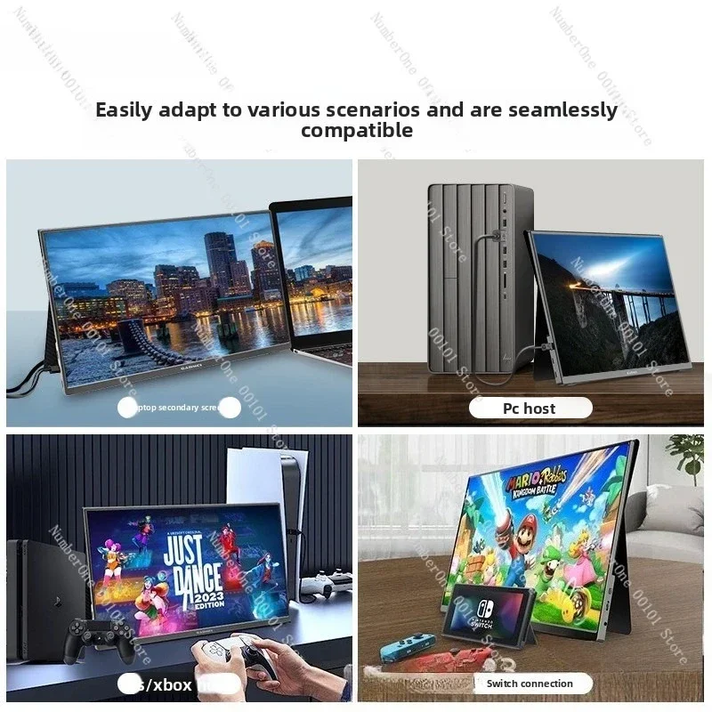 4K 144Hz Touch Portable Monitor, Dual Screen Expansion External Display