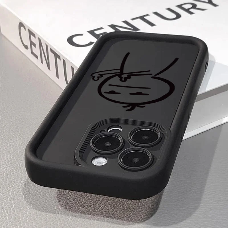 Cartoon Fun Stickman Phone Case for iPhone 16e 16 15 14 13 12 11 Pro Max Mini XR XS X 7 8 6 6s Plus Soft TPU Back Cover