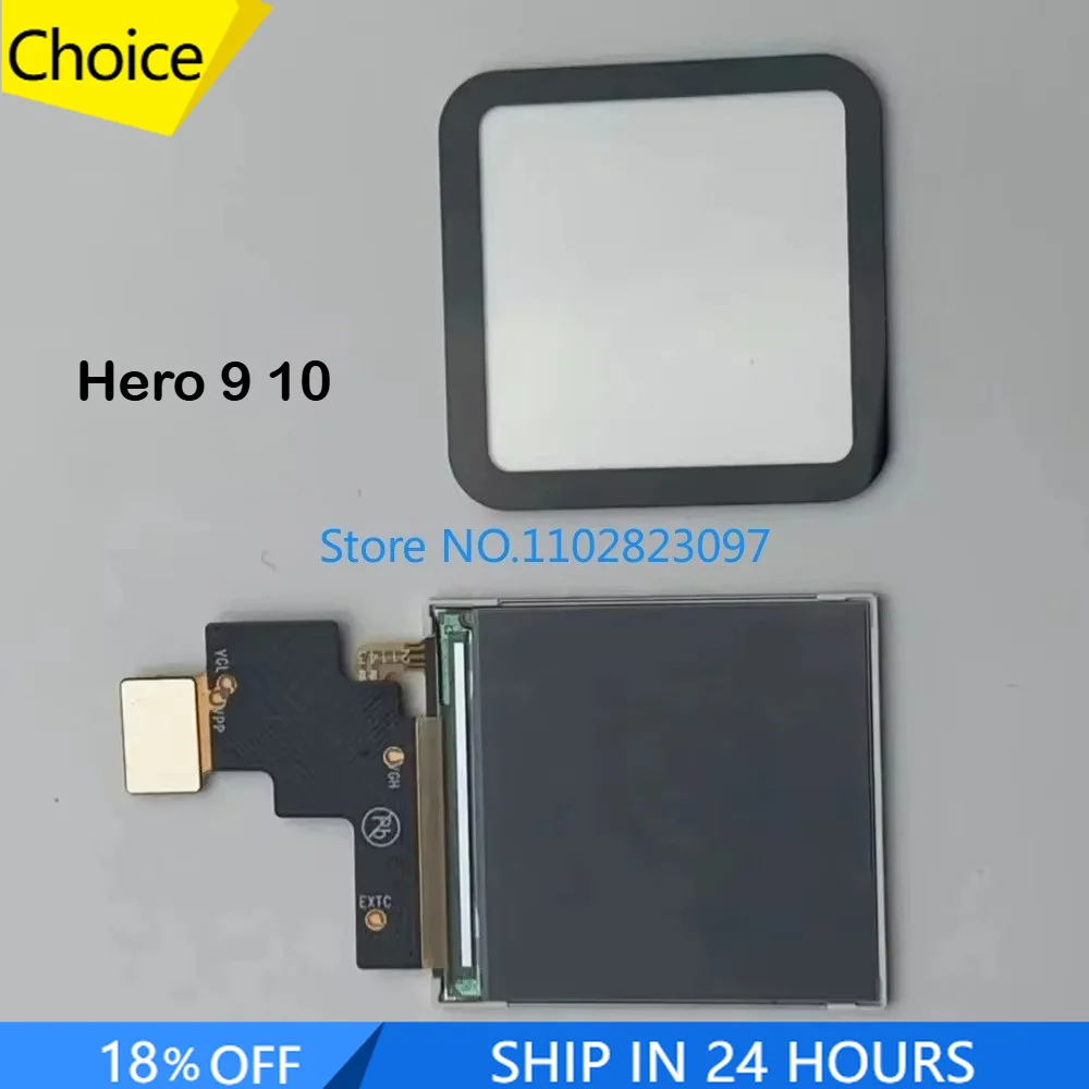 New Original For GoPro Hero 9 10 black camera parts small front LCD screen + screen glass with adhesive tape