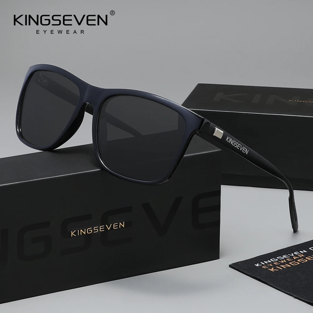 KINGSEVEN Modische Trendige Retro Polarisierte UV400 Sonnenbrille, Schutzbrille für Autofahrer, Luxuriöse Beliebte Casual-Brille für Männer und Frauen