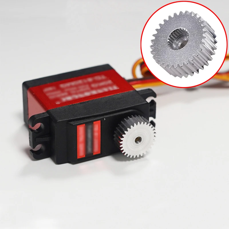 2PCS For 25T Standard Servo External Gear 0.5 Modulus 30-Tooth 6mm Thickness Metal Pinion Motor Transmission Gear for DIY Models