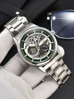 Man automatic watch  waterproof skeleton luxury mechanical watches stainless steel wholesale mens watch choose gift for you
