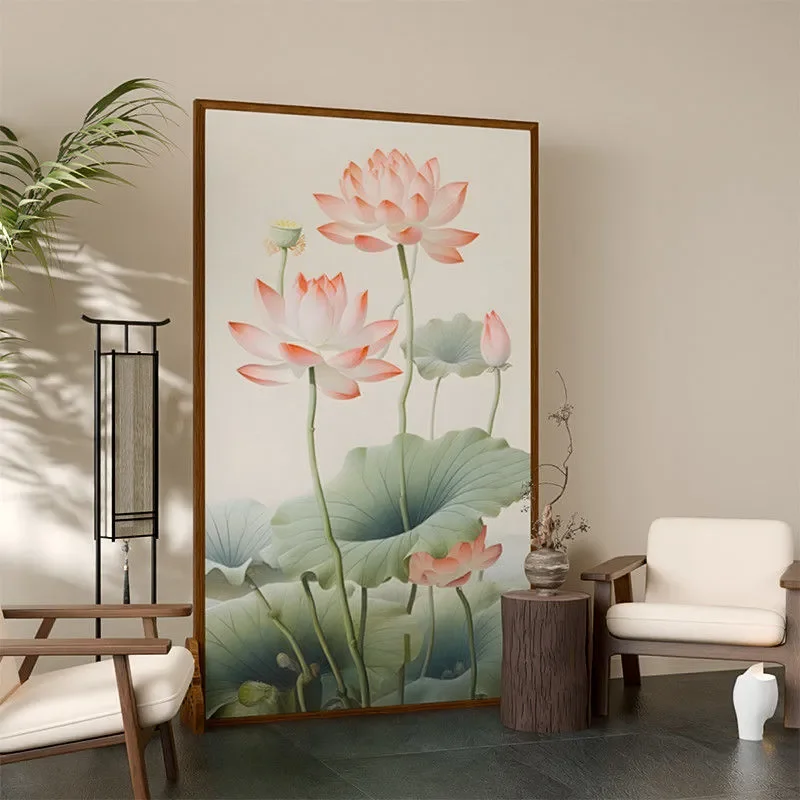 New Chinese Style National Style Screen Partition Porch Decoration Living Room Door Facing Blocking Seat Screen Both Sides