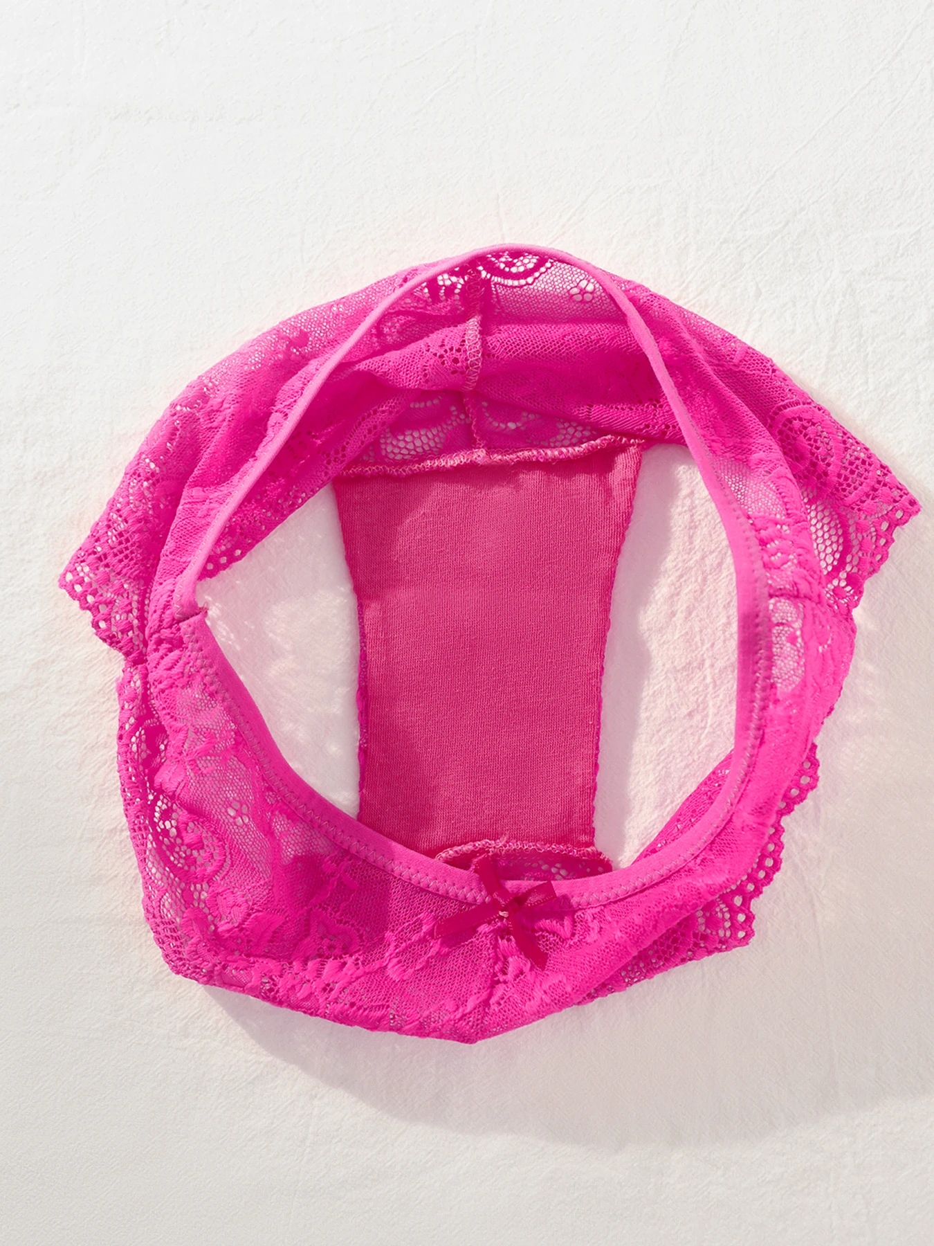 Conjunto com 6 calcinhas de renda para mulheres - Combinação de cores vermelho/branco/pele/preto/azul-marinho/rosa - Roupa íntima feminina confortável e respirável para uso diário