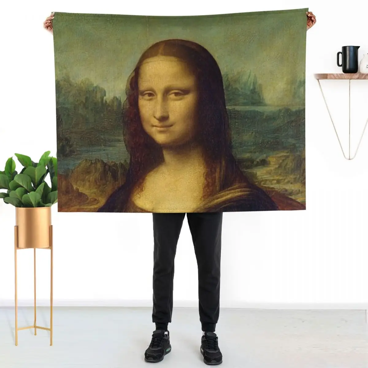 MONA LISA - LEONARDO DA VINCI Throw Blanket Summer Cool Breathable Blanket for Sleeping