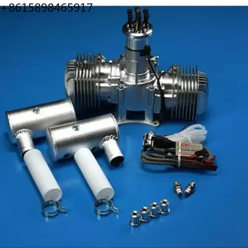 DLE111 Model Air craft Engine Dual Cylinder Two-stroke Side Exhaust Naturally Air-cooled Manual Start 111CC Displacement