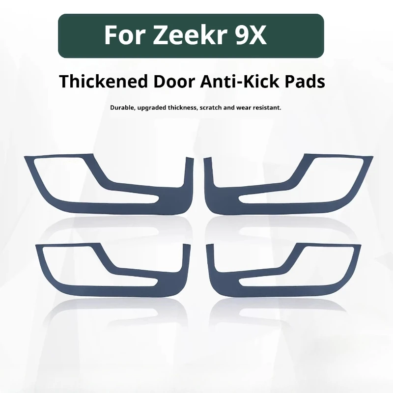 For Zeekr 9X Car Door Anti Kick Pad Wear Resistant Thick Leather Door Panel Protector Interior Modification Accessories