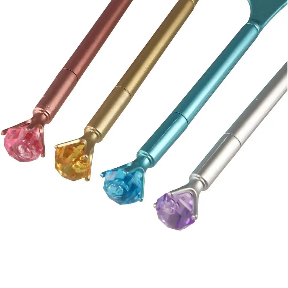 Writing Tools Creative Comb Shape Gel Pen Luxury with Comb Neutral Pen Water-based Big Rhinestone Signature Pen Student