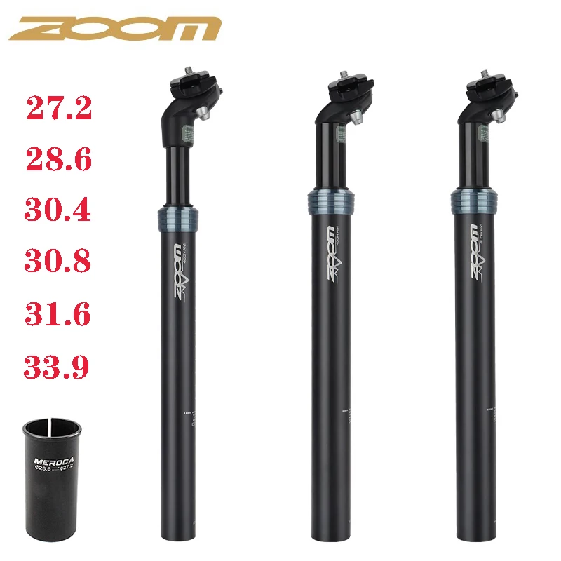 ZOOM Mountain Bicycle Suspension Seatpost Shock Absorber 27.2/31.6/28.6/30.4/30.8/33.9mm MTB Bike Damping Seat Post